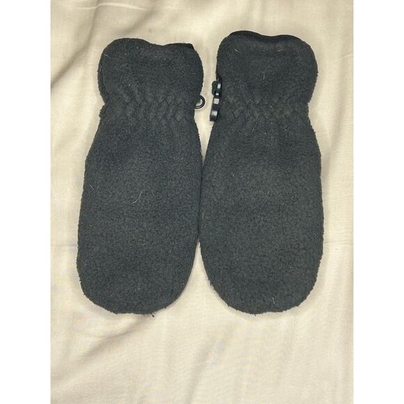 LLBEAN black fleece mittens size small - Picture 3 of 4